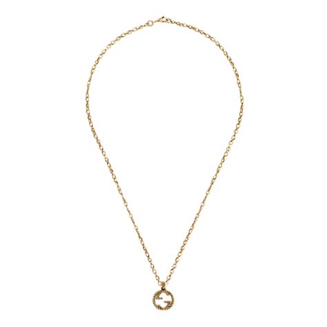 18k gold gucci chain|Gucci interlocking g necklace gold.